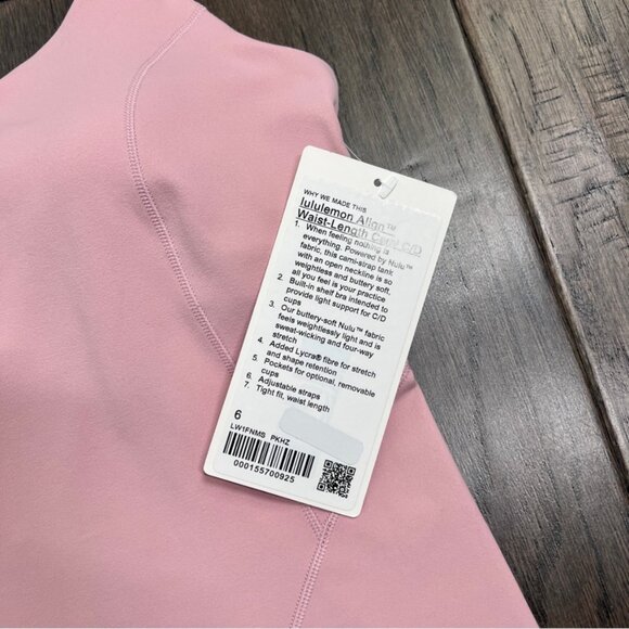 Lululemon NWT Align Waist-Length Cami Tank *Light Support, C/D Cup Pink Haze - Picture 4 of 7
